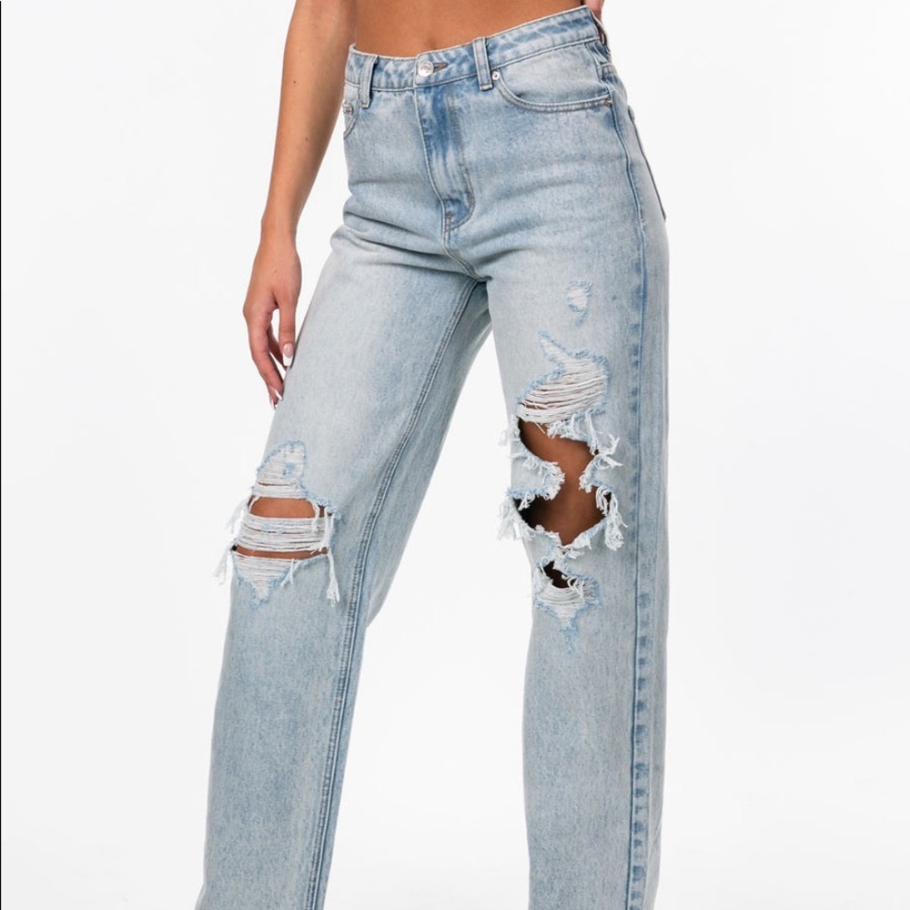 Edikted Wide or Die Ripped Jeans - Picture 6 of 9
